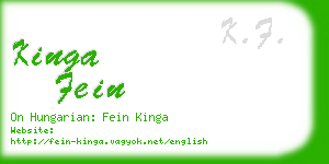 kinga fein business card